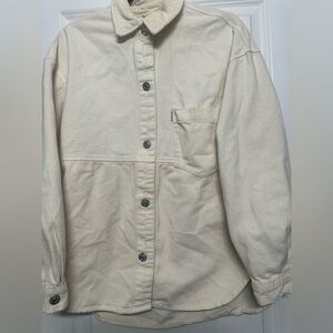 Bershka Cream corduroy shacket